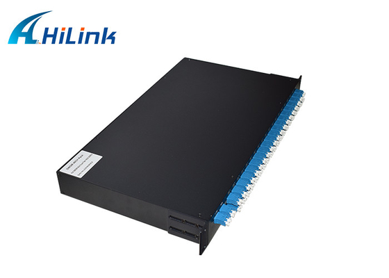 1U Rack Mount DWDM Mux Demux Module 40CH Single / Dual Fiber LC / UPC Connector