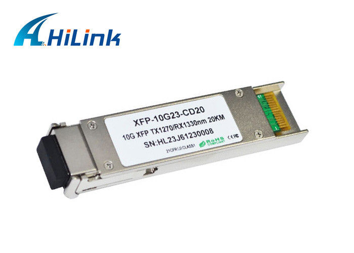 Single XFP Optical Module Transceiver Gigabit Ethernet -14dBm Receiver Sensitivity