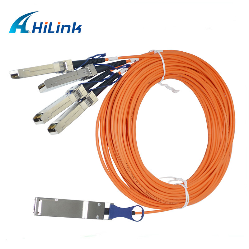 40G AOC QSFP+ To 4SFP Active AOC Optical Cable With Four Channel