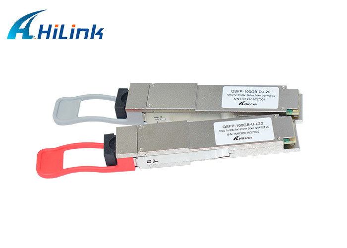 100GBASE - BX20 Module de récepteur optique QSFP28 LAN WDM 1280nm 1310nm 20km Transcepteur LC Simplex