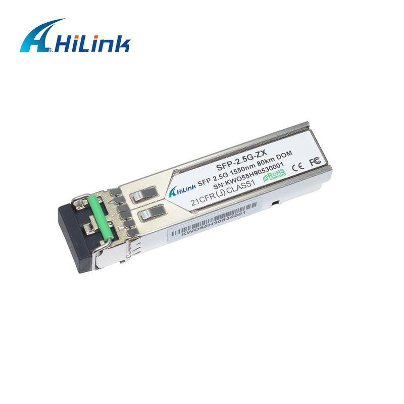 2.5GBASE-ZX 2.5G SFP 80KM Module 1550nm SMF Duplex LC 2G Optical DDM