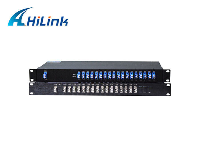Double module du connecteur 18CH CWDM Mux+Demux de la fibre LC/UPC dans 1U 19