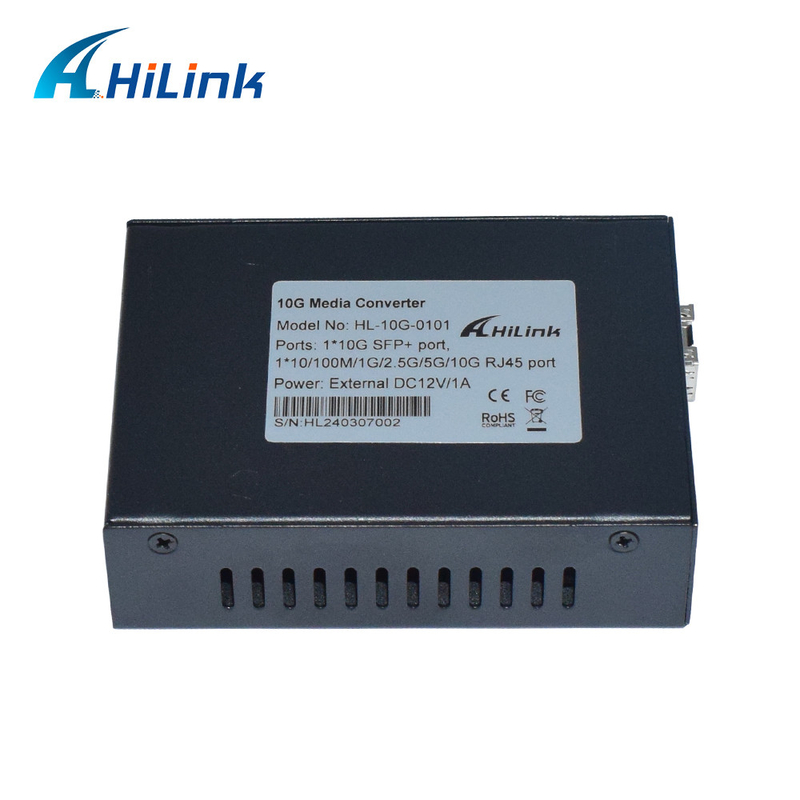 Convertisseur multimédia 10G 1 port SFP+ et 1 port RJ45 100/1000Base-T 2.5/5/10GBase-T Auto