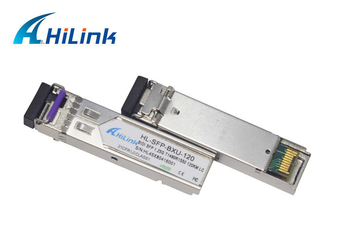 WDM simple de connecteur du module 120KM LC d'émetteur-récepteur de la fibre BIDI 1000base 1.25G SFP