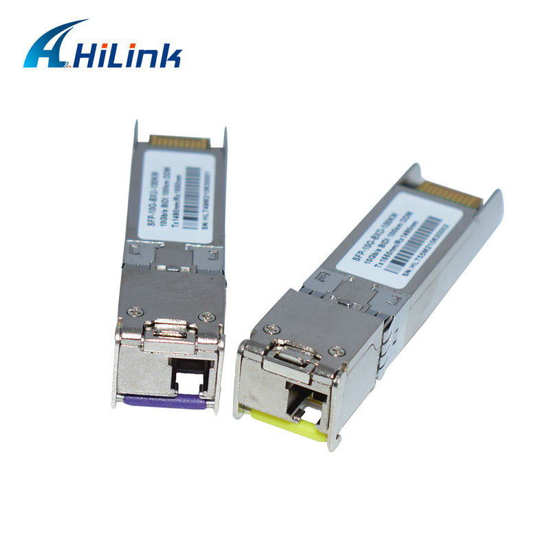 Émetteur-récepteur optique SMF BIDI 10G WDM SFP+ 100KM Tx1490nm/Rx1550nm avec émetteurs-récepteurs en fibre optique LC pour les réseaux FTTH