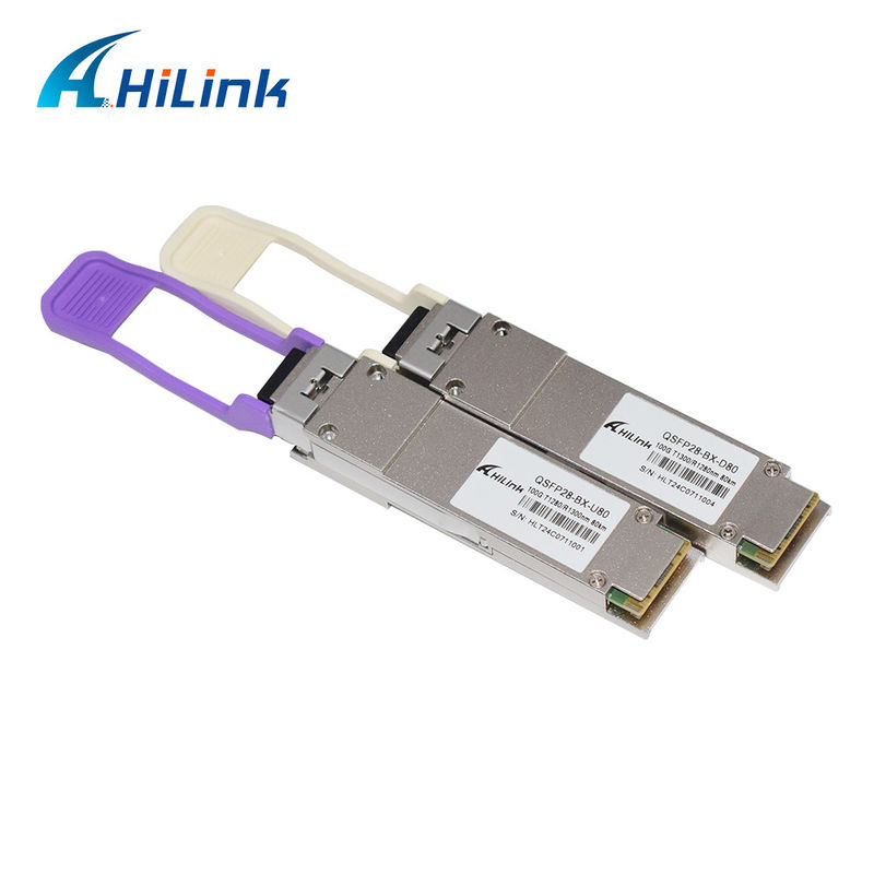 QSFP28 BIDI 100G ZR QSFP28 80KM 1280 / 1300NM 100GBASE-BX80 QSFP28 MODULE 80KM LC