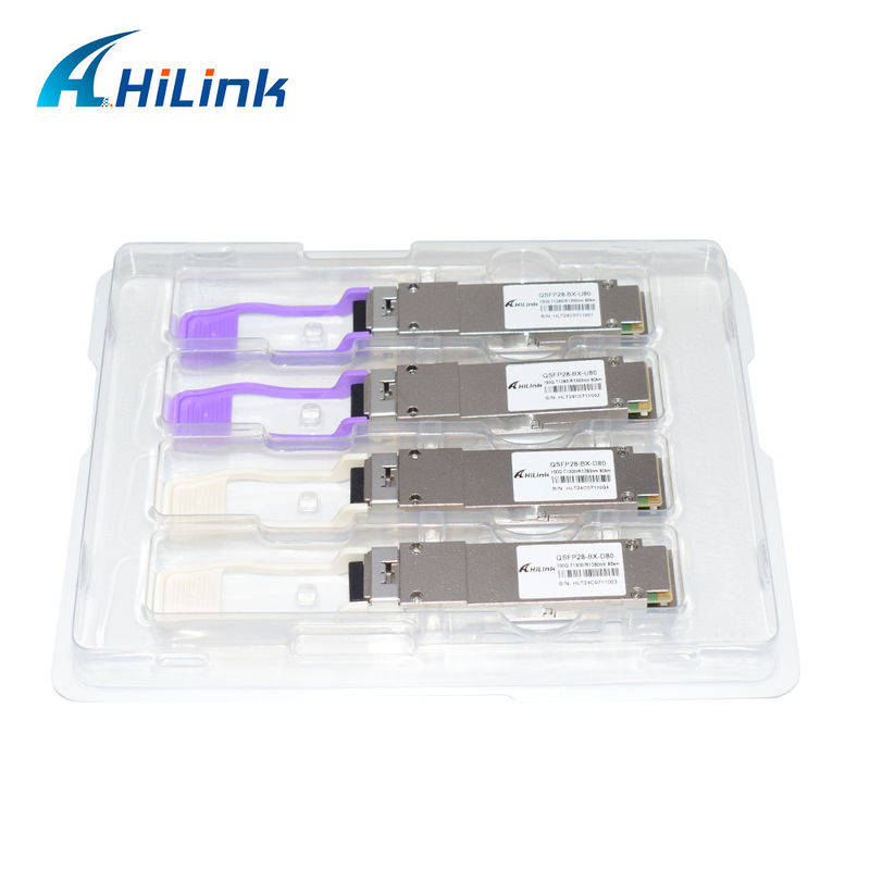 QSFP28 BIDI 100G ZR QSFP28 80KM 1280 / 1300NM 100GBASE-BX80 QSFP28 MODULE 80KM LC