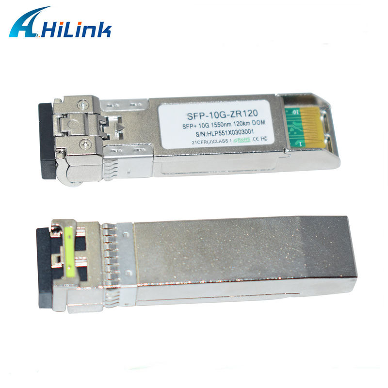 Hilink 10G Base SFP+ ZR 120KM 1550NM Équipement à fibre optique Module émetteur-récepteur optique Compatible