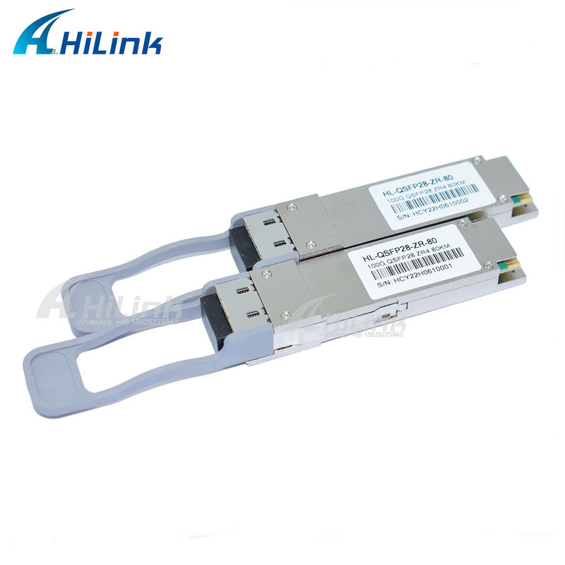 Connecteur LC SOA Broche Transceiver Fibre Optique Bon Produit de Réseau de Communication QSFP28 ZR4 80KM LWDM4 1295-1304NM