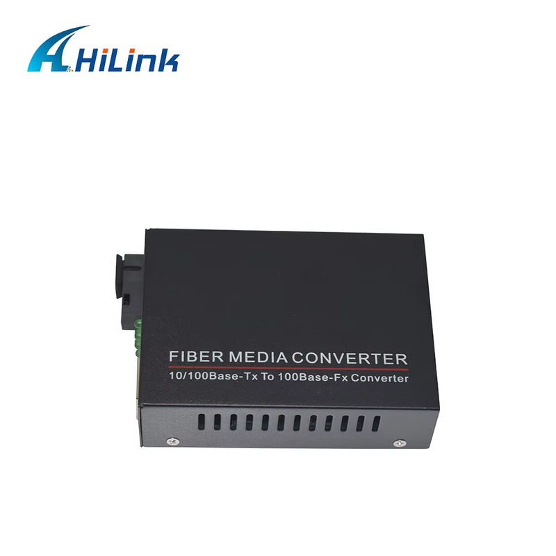 BIDI WDM Convertisseur multimédia à fibre optique unique 10/100M 1310/1550nm 20km Équipement optique SFP