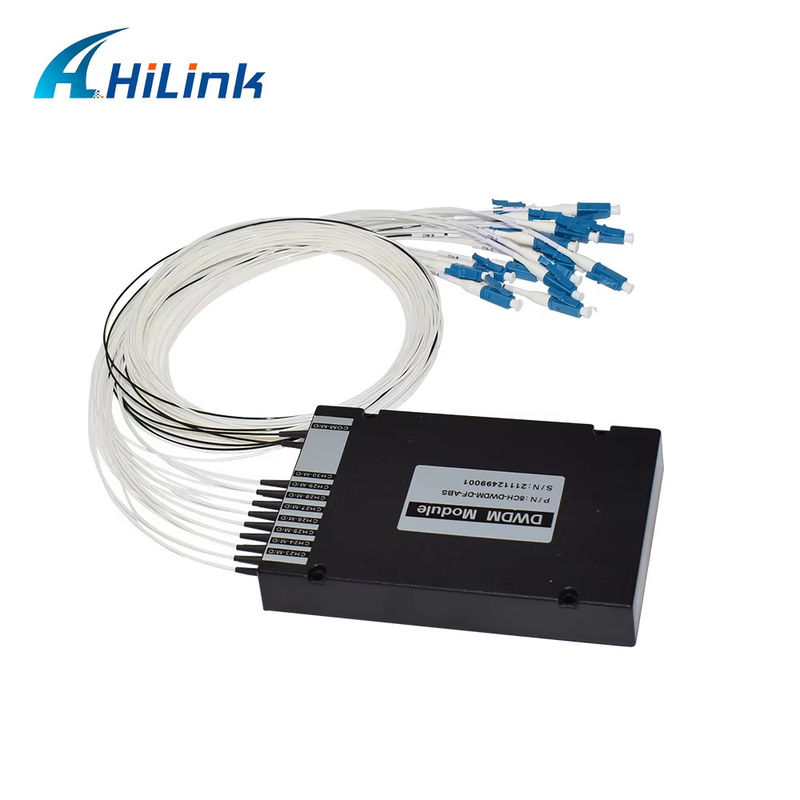 Boîte d'ABS de bande du duplex LC UPC C de fibre de l'équipement 8CH 100GHZ DWDM MUX Demux de WDM double