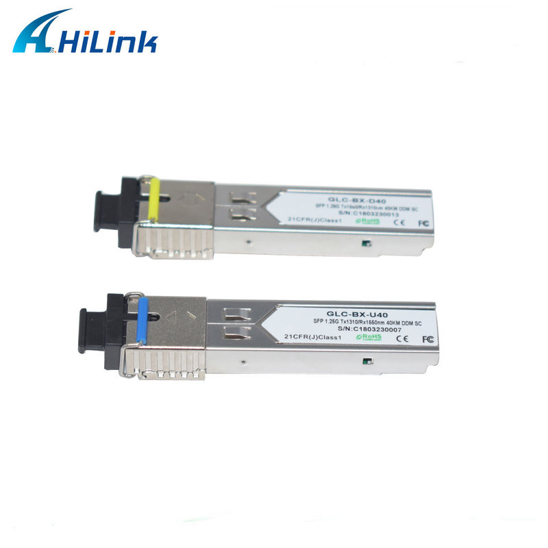 Hilink 1.25G SFP BIDI 40KM 1310/1490 ((1550nm) Connecteur LC/SC Module à fibre optique