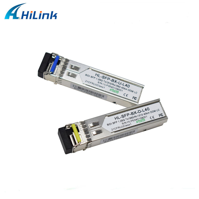 Hilink 1.25G SFP BIDI 40KM 1310/1490 ((1550nm) Connecteur LC/SC Module à fibre optique