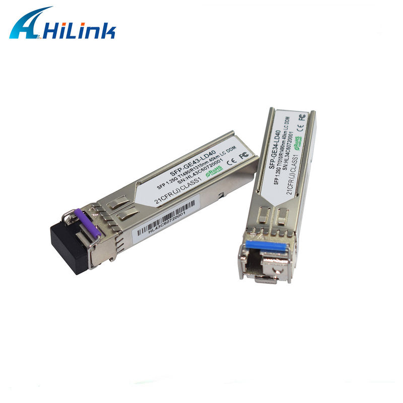 Hilink 1.25G SFP BIDI 40KM 1310/1490 ((1550nm) Connecteur LC/SC Module à fibre optique