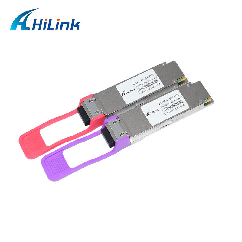 100Gb/s QSFP28 LR BIDI Transcepteur optique lambda unique 1271nm 1331nm SMF Connecteur LC unique 10km DOM