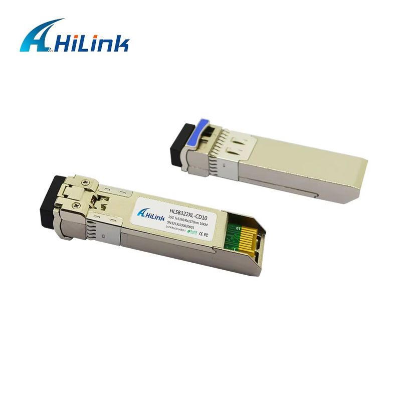 Module optique BIDI SFP28 25G Connecteur fibre LC 0 à 70C 3km/10km/40km/60km