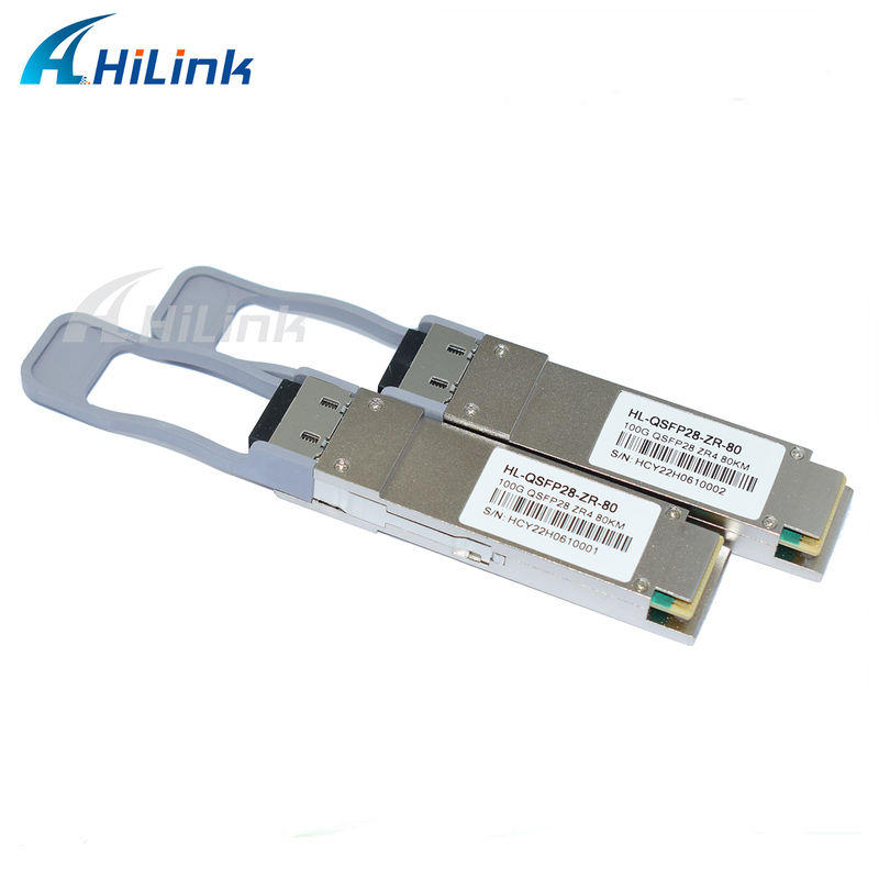 100Gb/s 80km QSFP28 Transcepteur à chaud double connecteur LC LAN WDM EML TOSA SOA PIN SMF