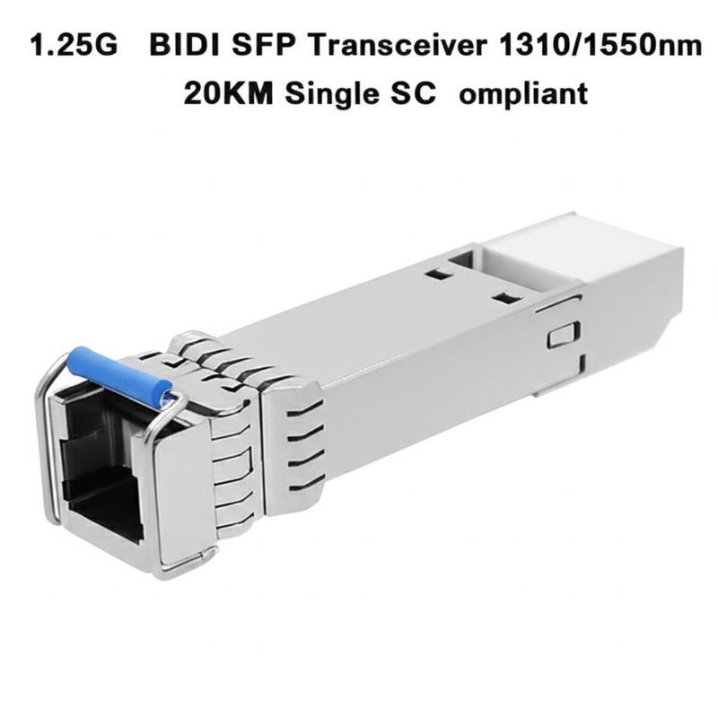 1.25G BIDI SFP Transceiver 20KM with Low Power Dissipation and Single SC Connector for Gigabit Ethernet