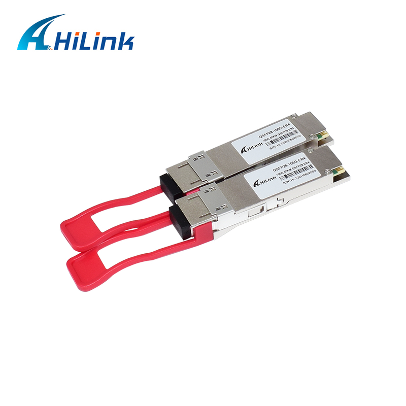 Module d'émetteur-récepteur optique QSFP28 100G avec portée de 40 km, faible consommation d'énergie (< 4,5 W) et conformité RoHS 6/6 pour les centres de données