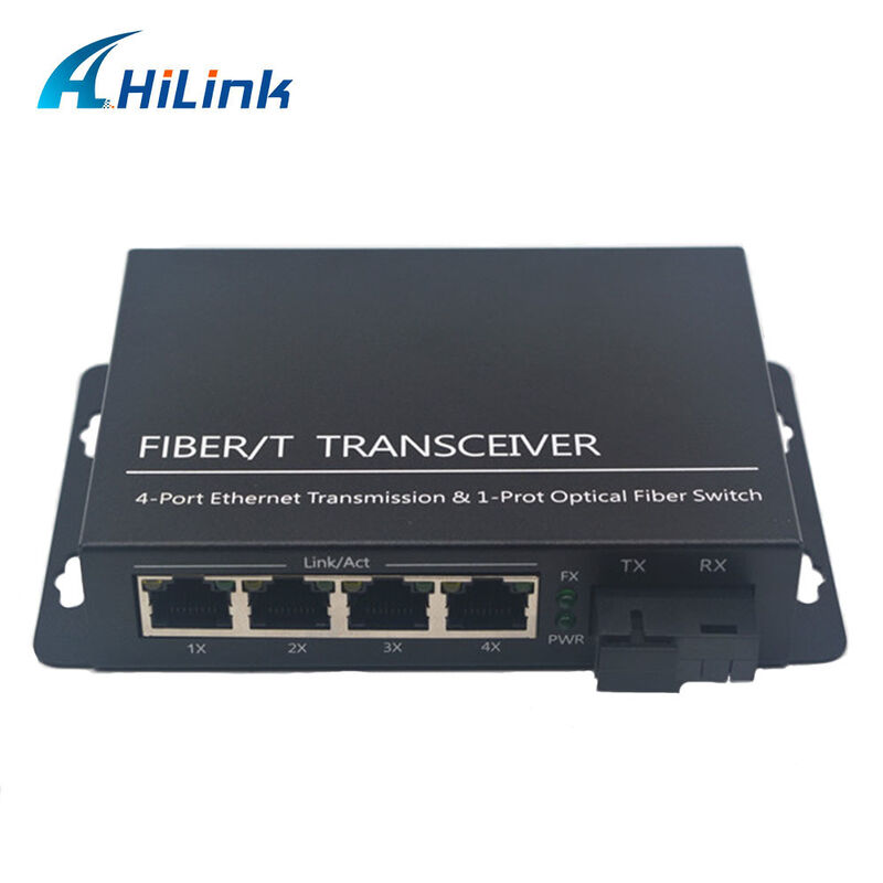 Convertisseur multimédia en fibre optique Gigabit Ethernet Hilink 1 Port en fibre et 4 x 10/100/1000Convertisseur TX de base
