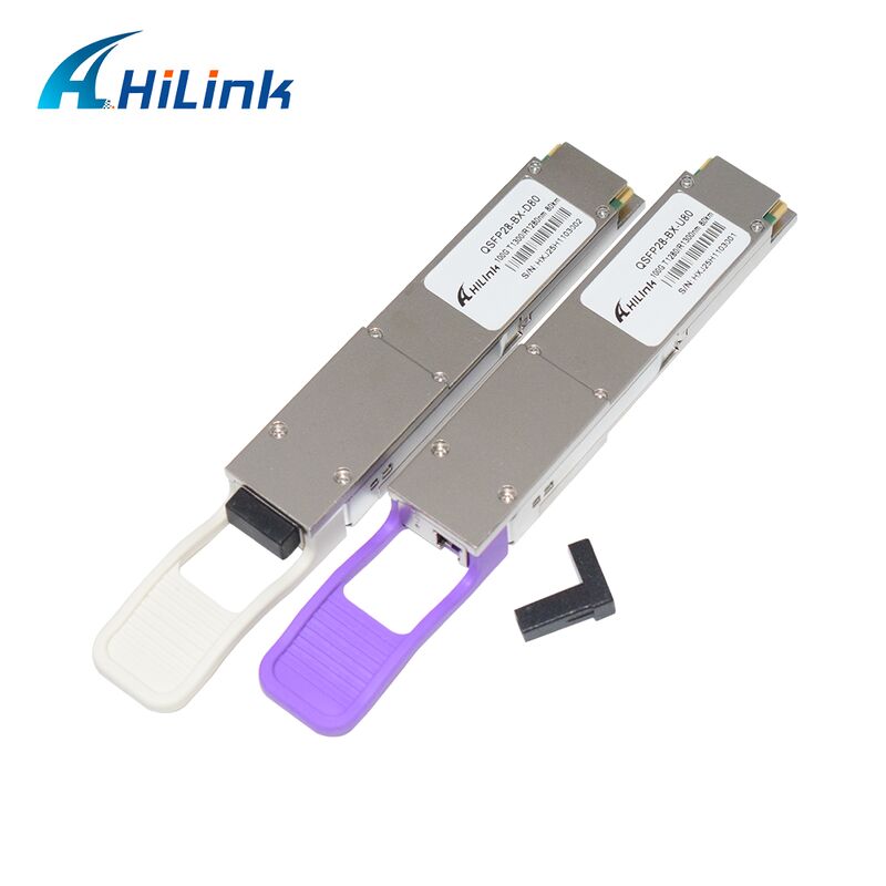 Module émetteur-récepteur optique Hilink QSFP28-BX-U80/D80 100Gb/s BIDI avec portée de 80 km pour Ethernet 100G