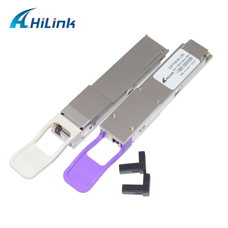 Module émetteur-récepteur optique Hilink QSFP28-BX-U80/D80 100Gb/s BIDI avec portée de 80 km pour Ethernet 100G