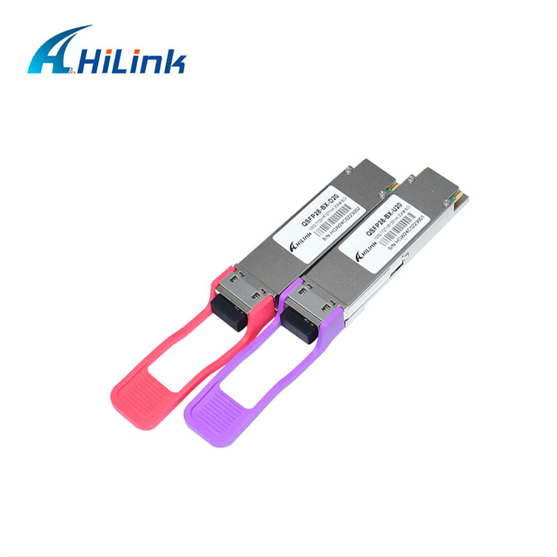Module émetteur-récepteur optique Hilink HL-QSFP28-100G-UD-20 100Gb/s 20km QSFP28 BIDI LR1 avec connecteur LC enfichable à chaud