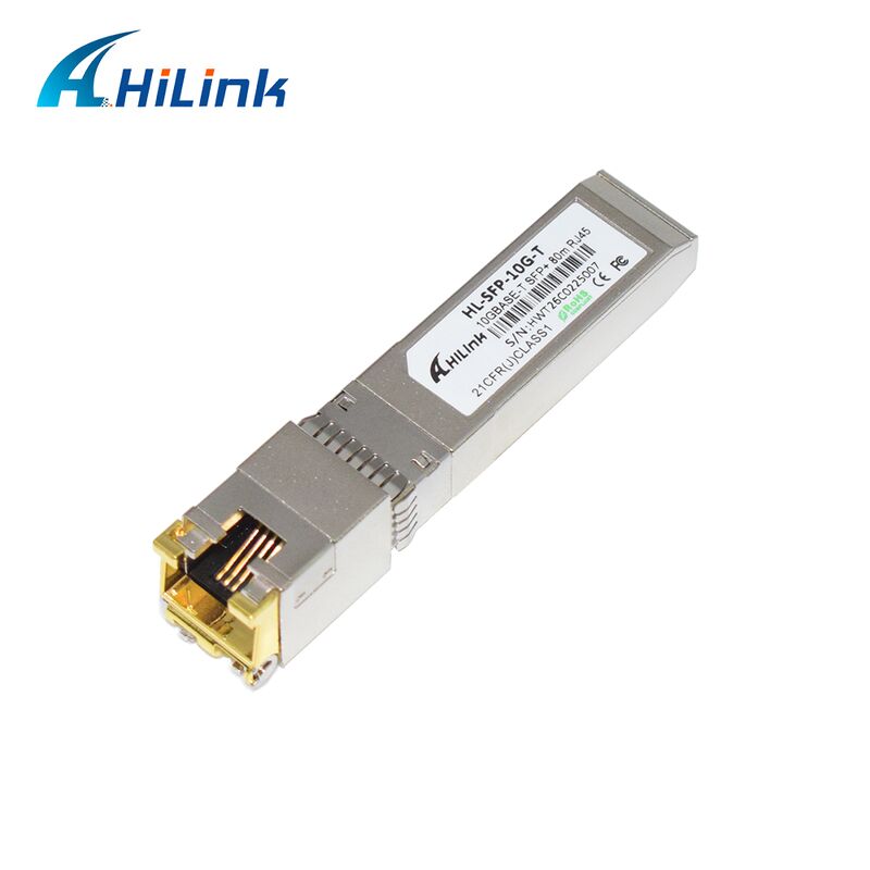 Transceiver SFP+ Hilink 10G avec débit de données de 30M/80M de distance et module cuivre 10GBASE-T conforme RoHS
