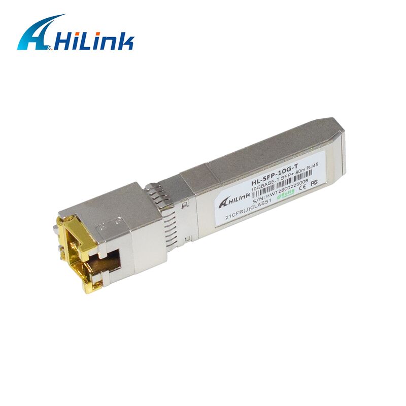 Transceiver SFP+ Hilink 10G avec débit de données de 30M/80M de distance et module cuivre 10GBASE-T conforme RoHS