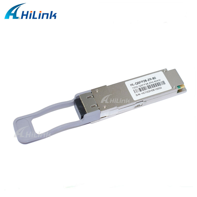 Transcepteur QSFP28 de 100 Gb/s avec portée de 80 km Connecteur LC duplex rechargeable à chaud LAN WDM EML TOSA
