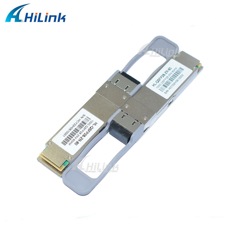 Transcepteur QSFP28 de 100 Gb/s avec portée de 80 km Connecteur LC duplex rechargeable à chaud LAN WDM EML TOSA