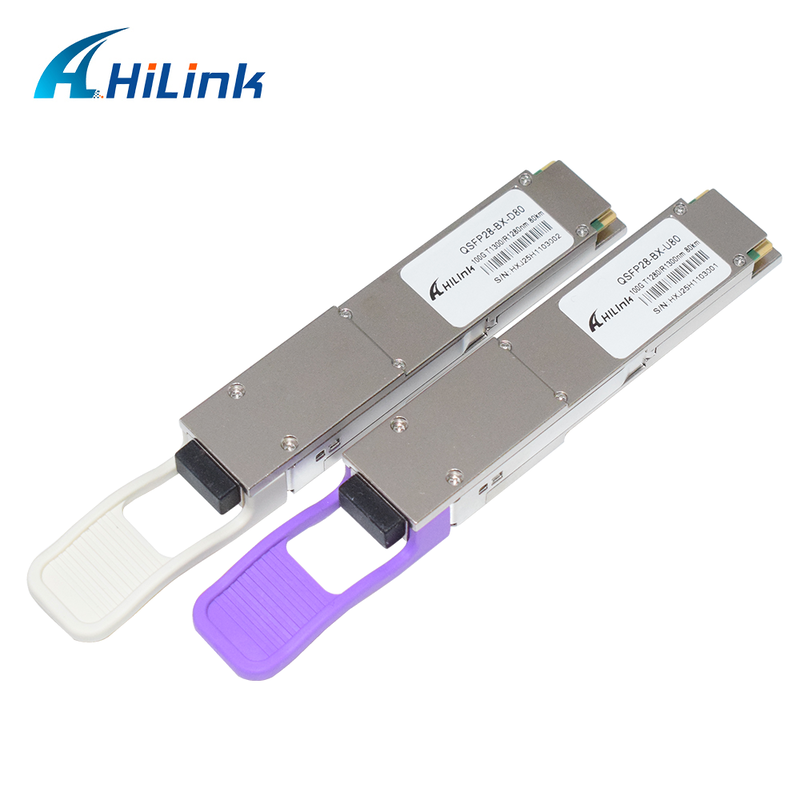 Hilink QSFP28-BX 100Gb/s 80Km BIDI module émetteur-récepteur optique pour la transmission de données à grande vitesse