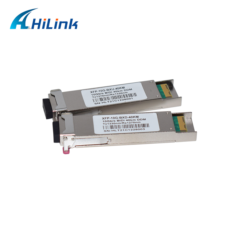 Émetteur-récepteur bidirectionnel XFP de 10 Gb/s avec portée de 40 km et fonction DDM pour la transmission de données à grande vitesse