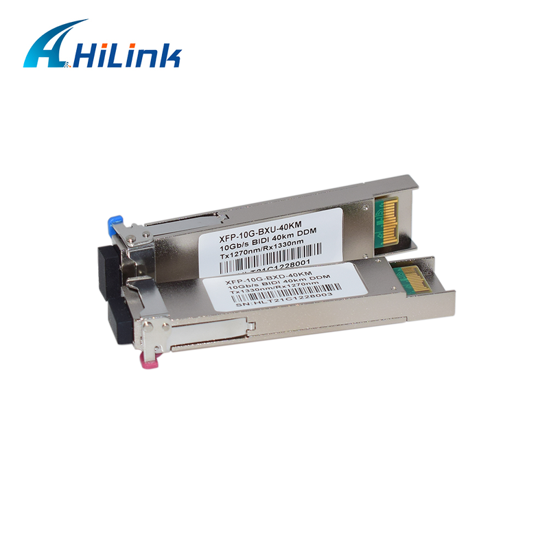 Émetteur-récepteur bidirectionnel XFP de 10 Gb/s avec portée de 40 km et fonction DDM pour la transmission de données à grande vitesse