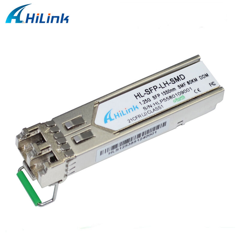 Hilink 1.25Gb/s Transcepteur optique SFP 1550nm 80km enfichable à chaud GBIC conforme à la norme RoHS