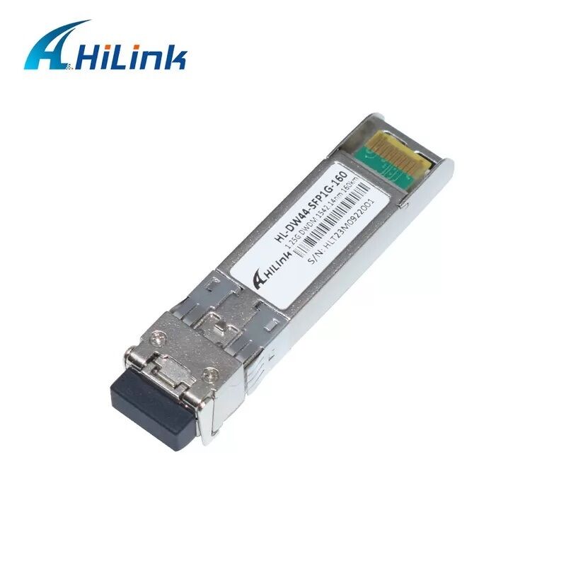 Émetteur-récepteur optique 1,25 G DWDM SFP compatible Hilink avec connecteur LC duplex pour une distance de 40 km/80 km/120 km/160 km