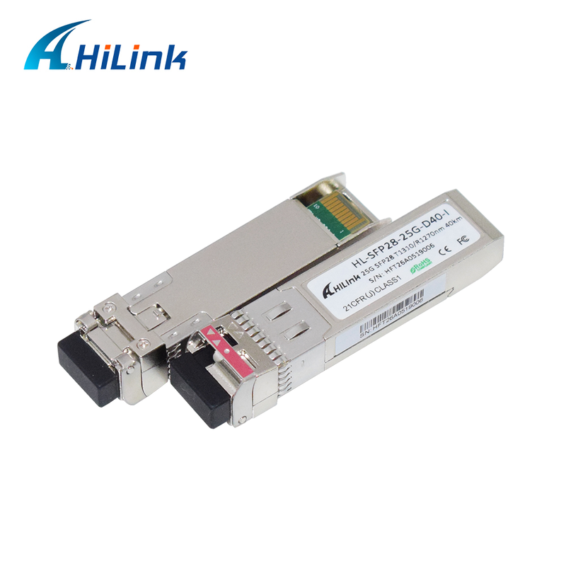 Module optique industriel 25G BIDI 1270/1310nm 40KM APD+TIA fibre unique Simplex LC DOM