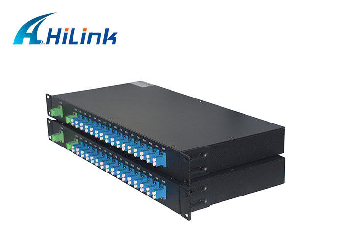 16 canaux C21-C36 conjuguent bâti de support de la fibre FMU 1U, le port DWDM Mux Demux d'expansion de LC/UPC