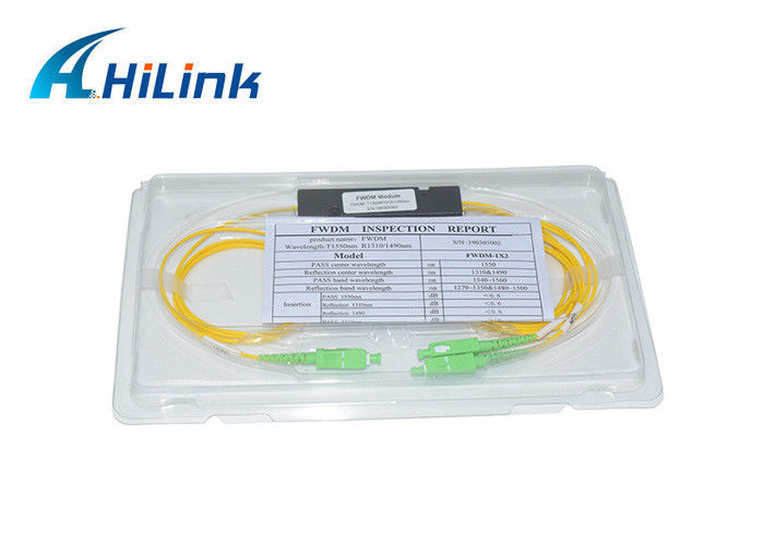 ≥ de fibre optique 50dB de directivité de filtre de multiplexeur de Division de longueur d'onde de FWDM