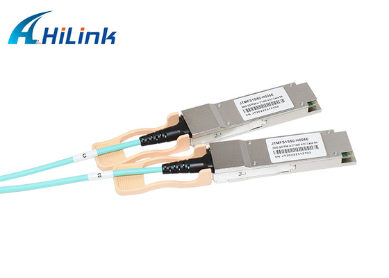 Câble à fibres optiques actif 200G QSFP56 SR4 de centres de traitement des données au câble de 2xQSFP56 SR2 850nm 5m AOC