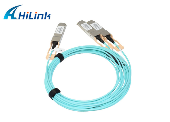 Câble actif optique de QSFP AOC 200G QSFP56 2 au câble Ethernet de X QSFP28 AOC