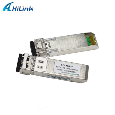 Module que l'on peut brancher chaud d'Ethernet du ZR 1550nm SFP de l'émetteur-récepteur SMF 80KM de 10G SFP+