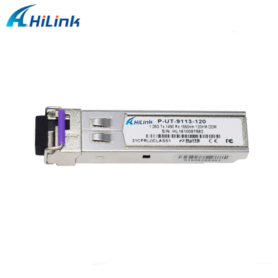 Les DOM de mode unitaire du module BIDI LC Conector RX1550nm d'émetteur-récepteur du gigabit 1.25GBASE 120KM SFP+